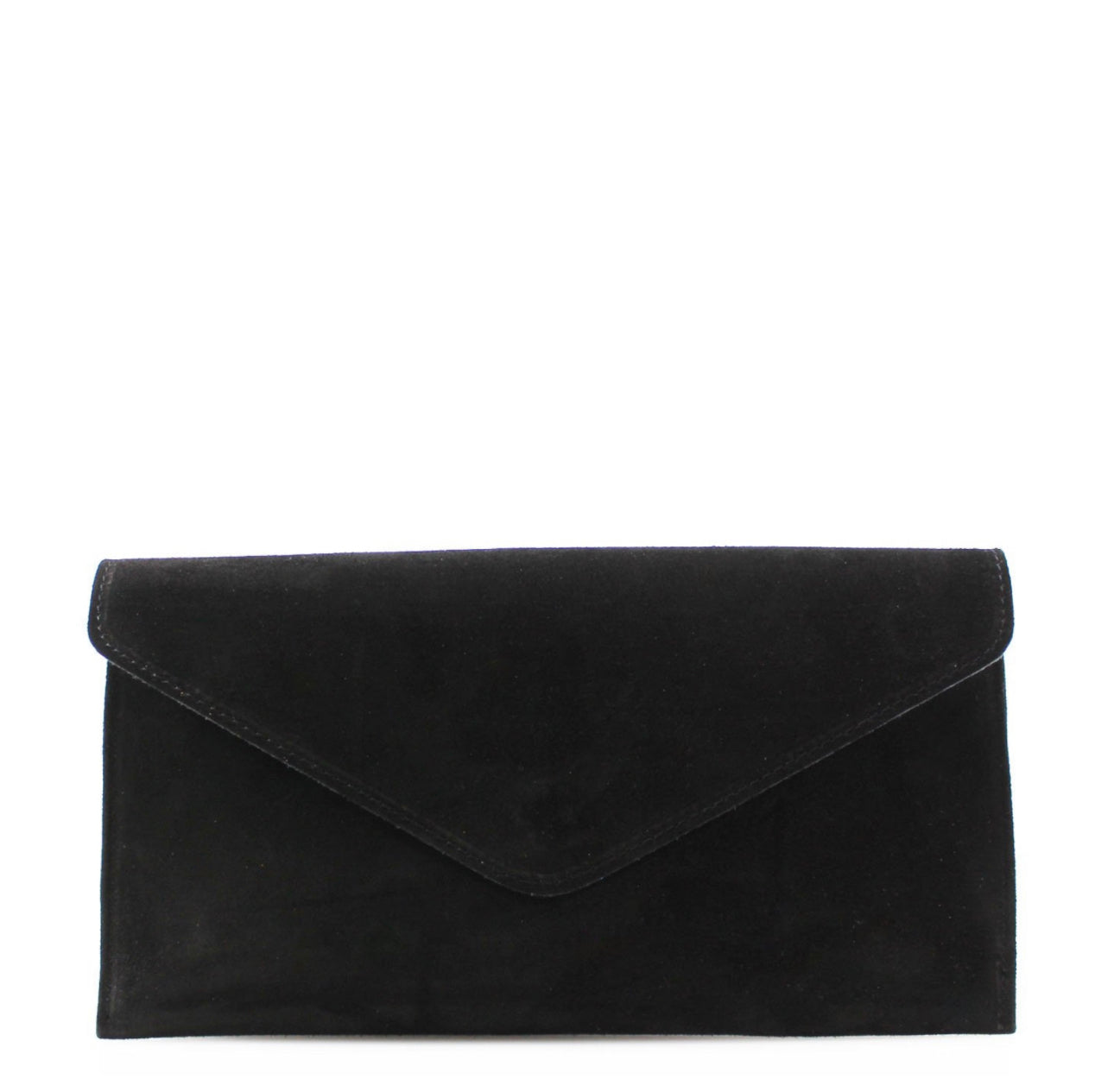 Suede clutch