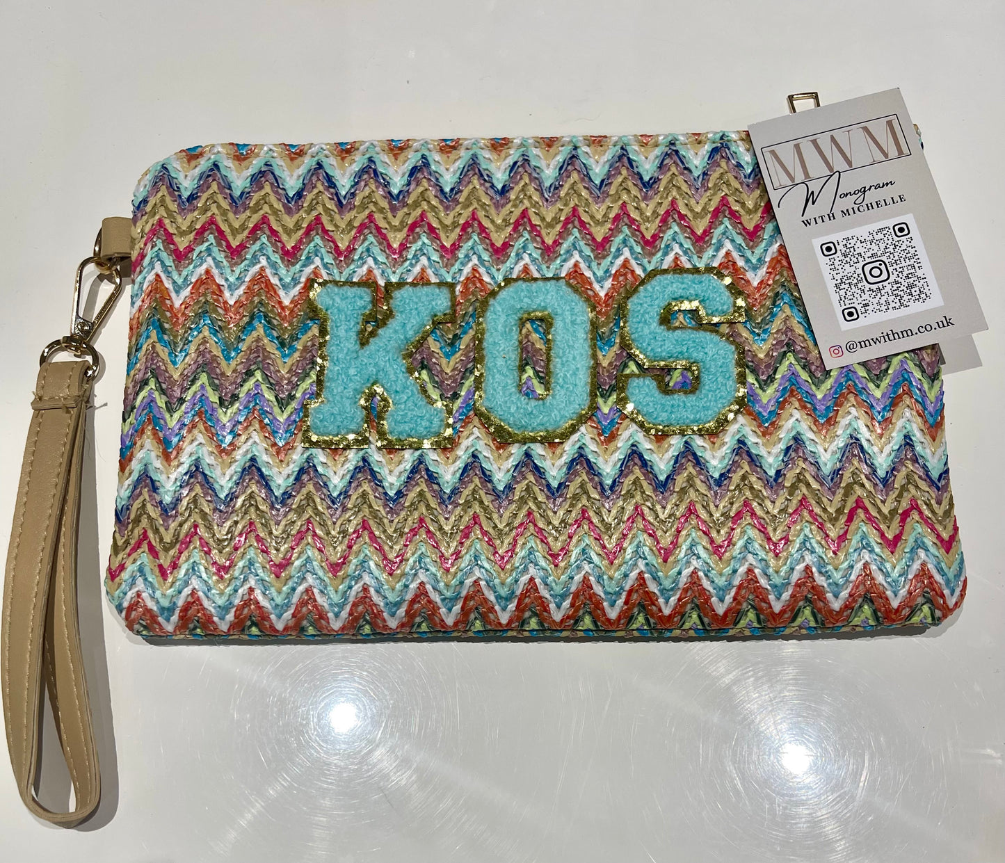 Zig Zag clutch/accessories bag