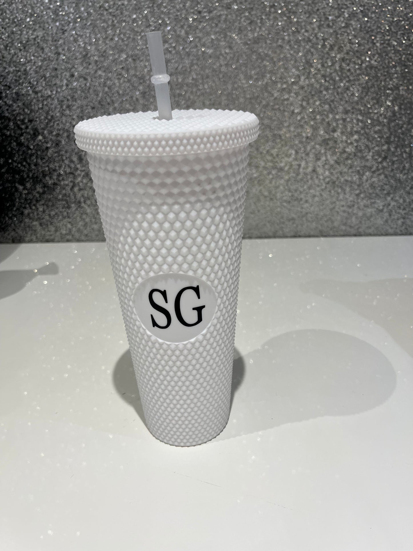 Monogram 24oz, Double walled tumbler with lid and straw