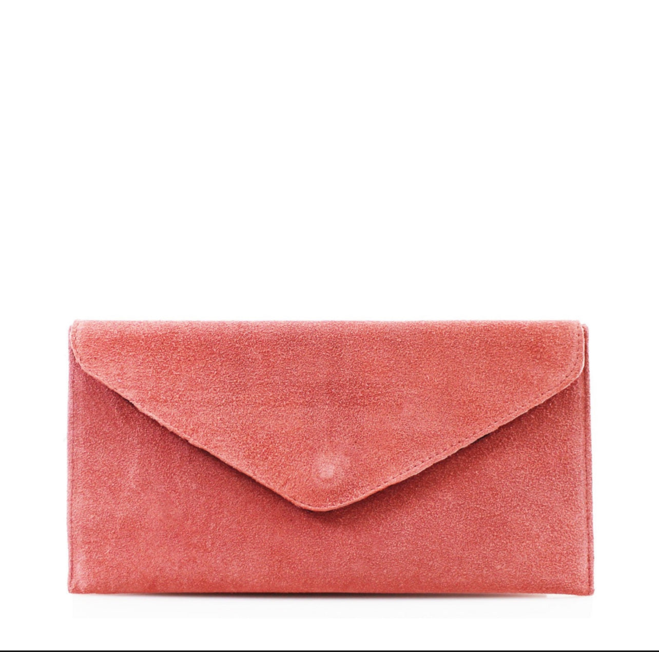 Suede clutch
