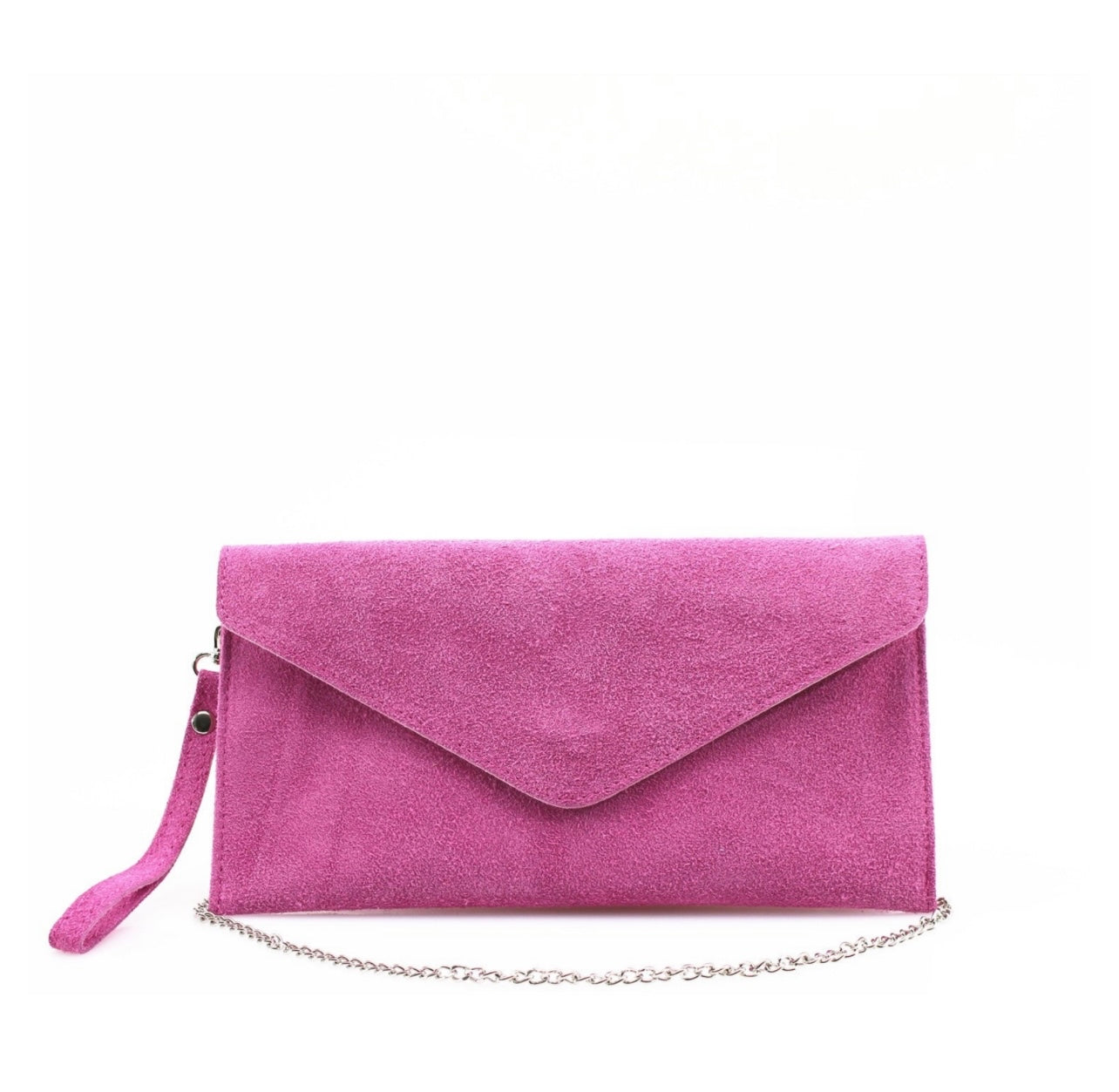Suede clutch