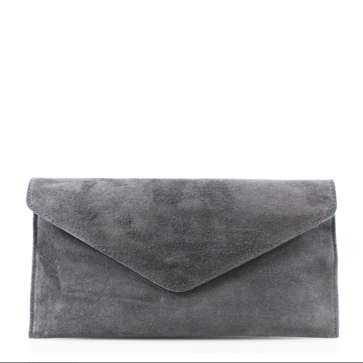 Suede clutch