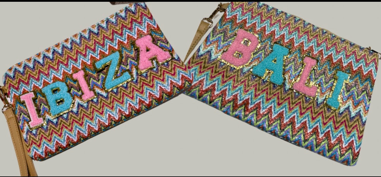 Zig Zag clutch/accessories bag