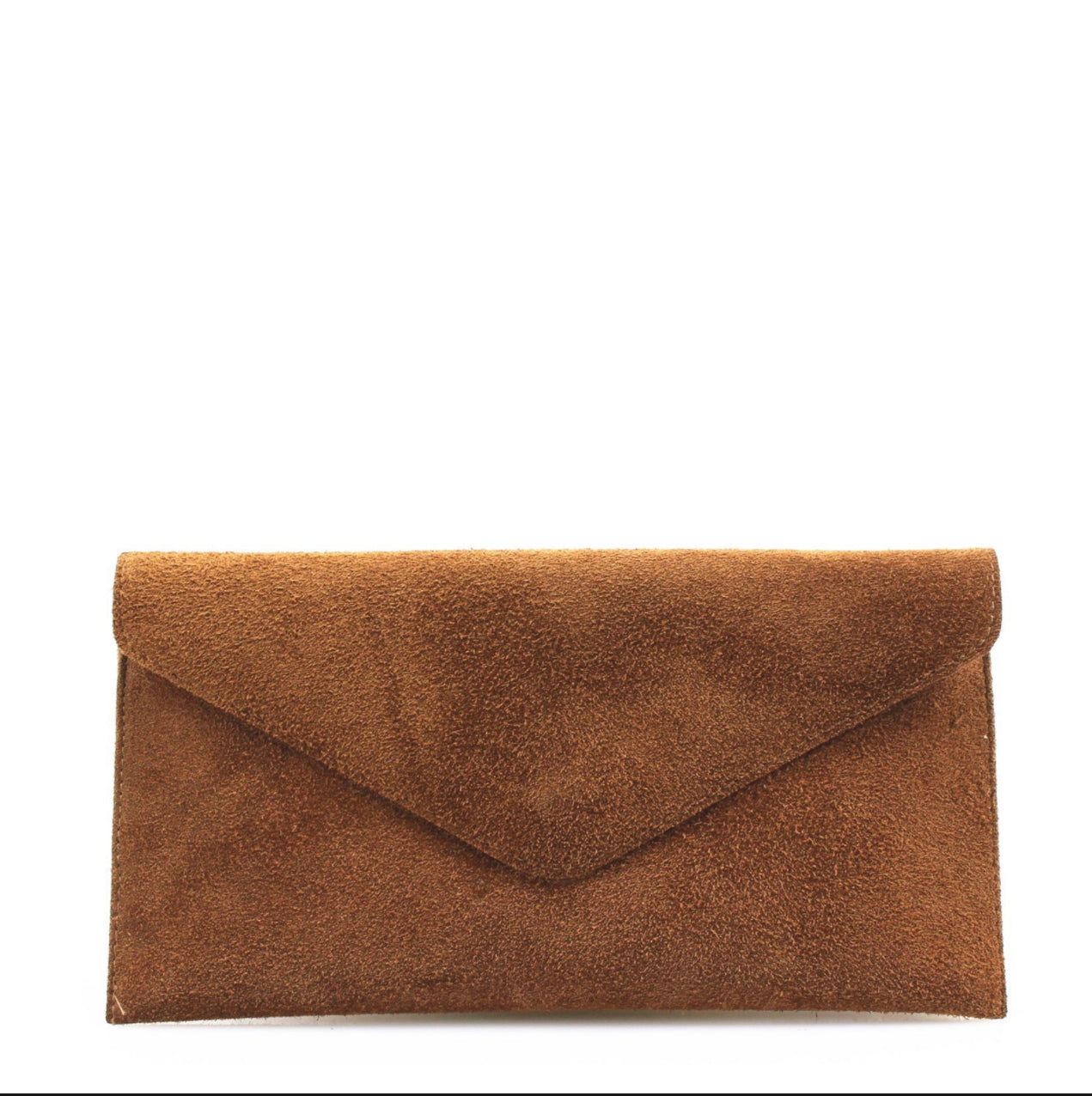 Suede clutch