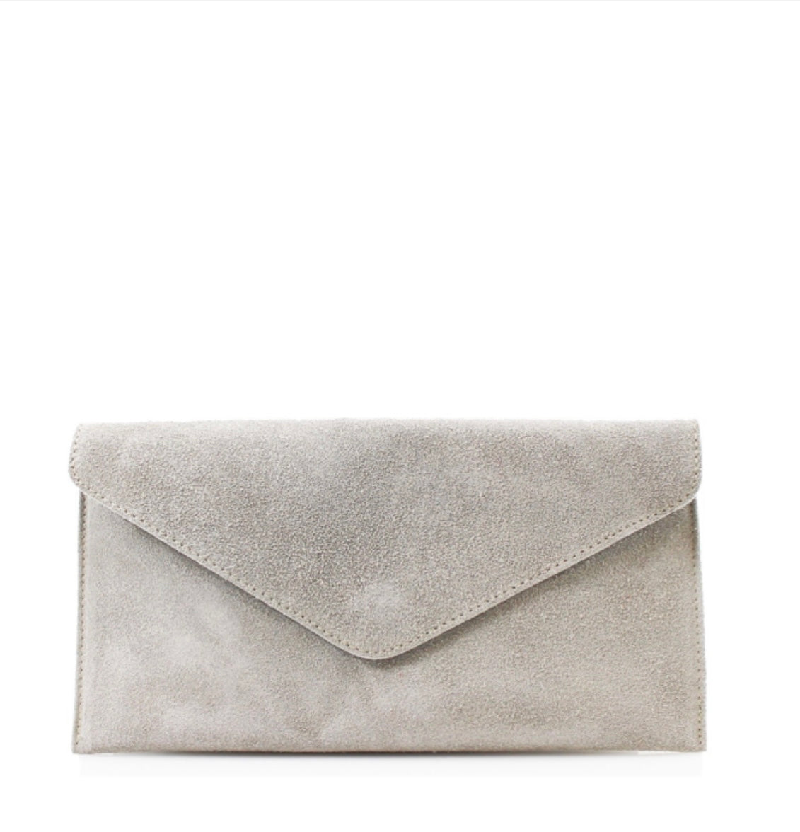 Suede clutch