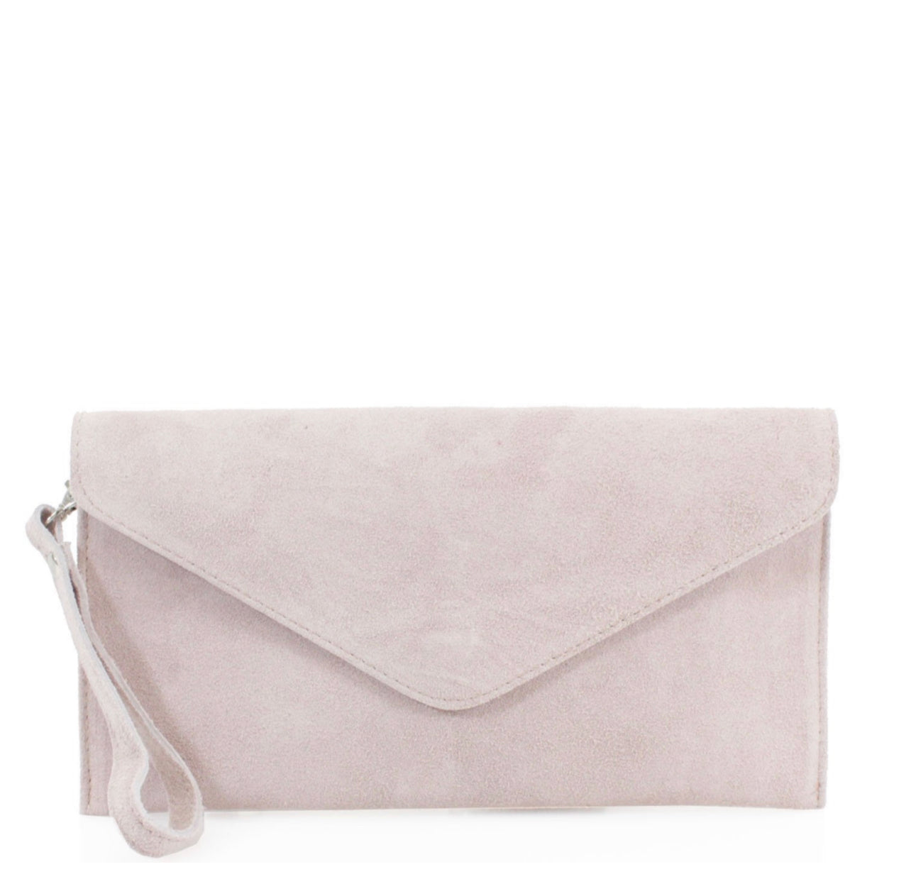 Suede clutch