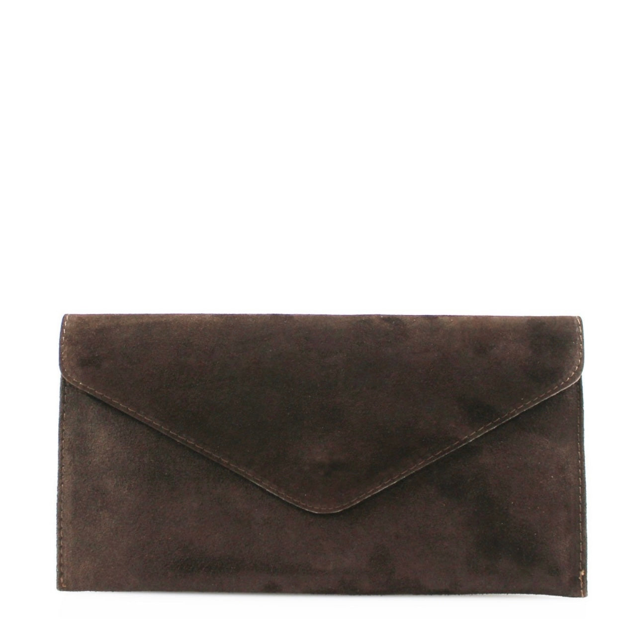 Suede clutch