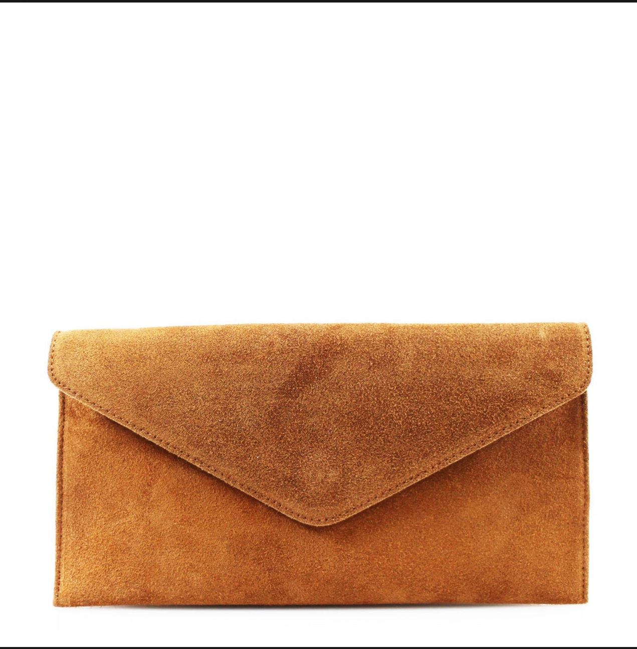 Suede clutch