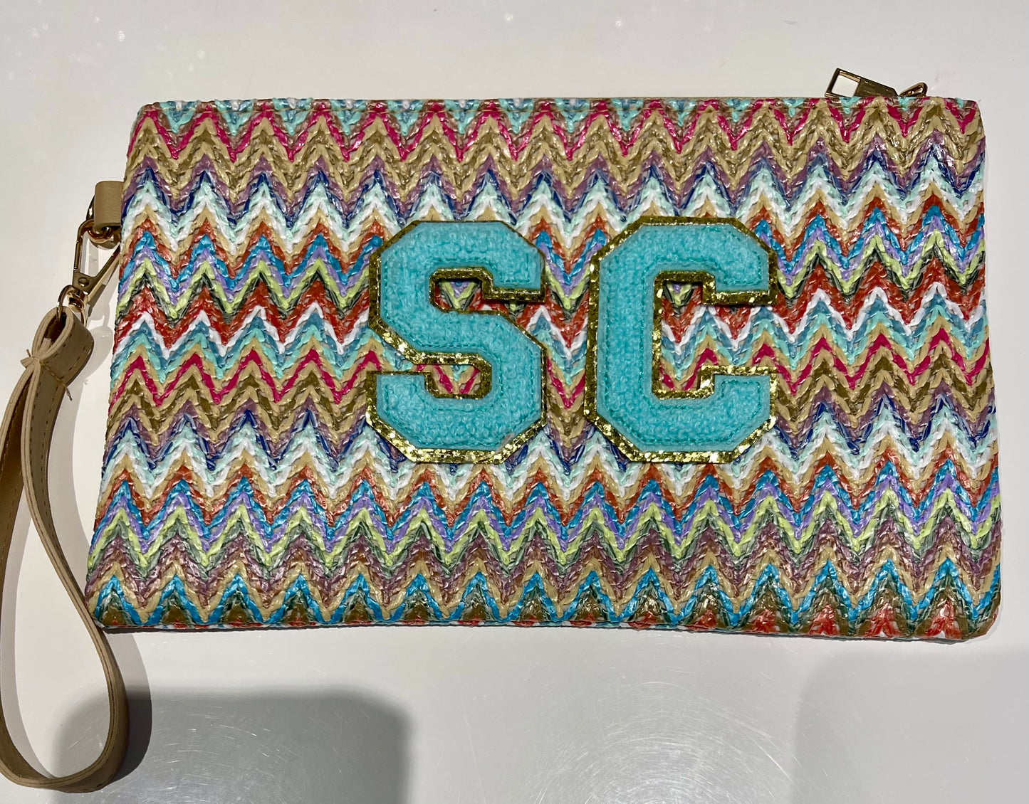 Zig Zag clutch/accessories bag