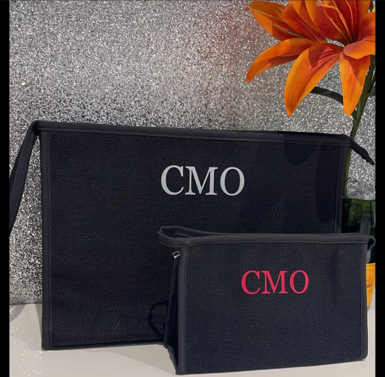 Large clutch/laptop bag in black