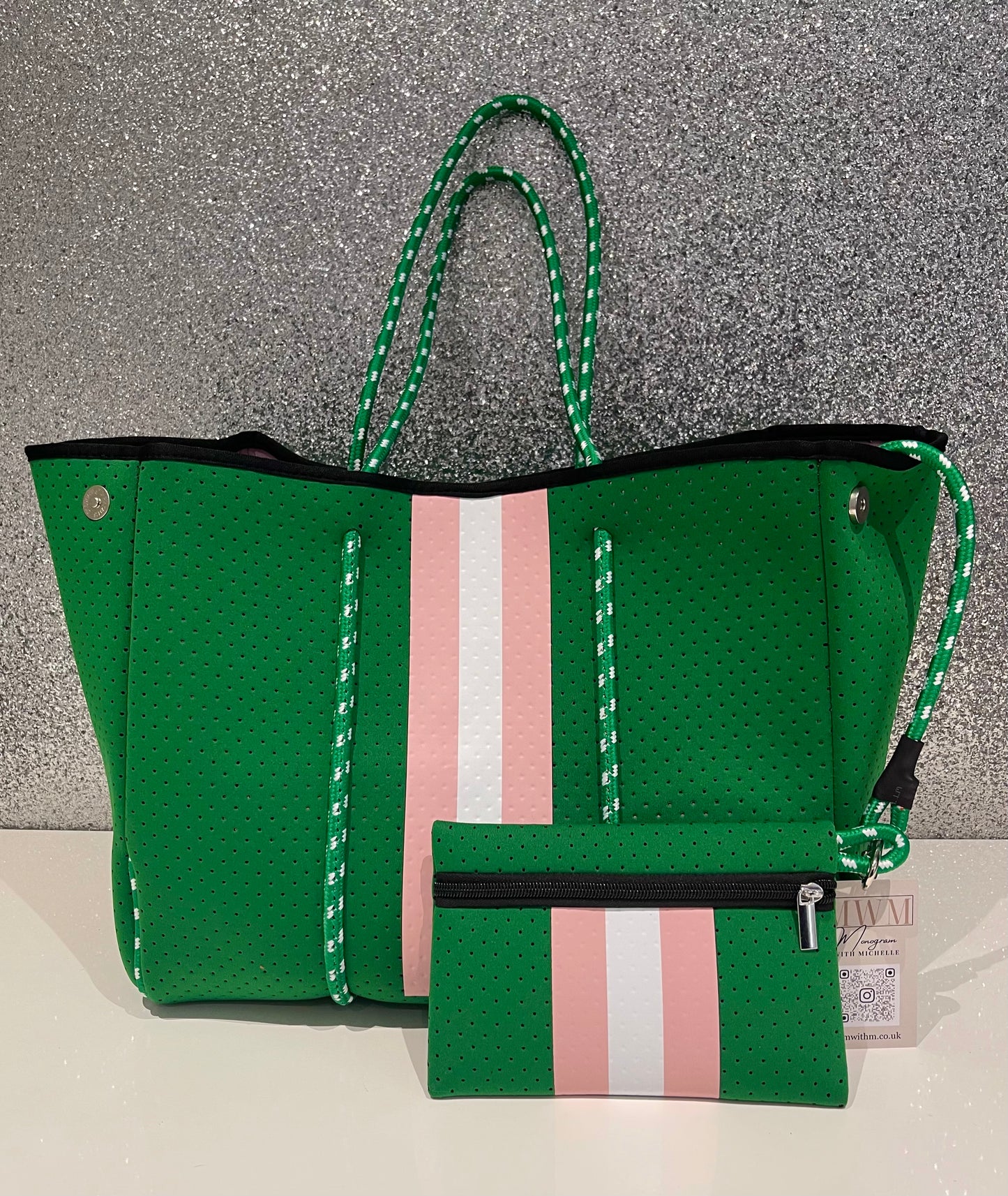 Neoprene tote bag set - Green