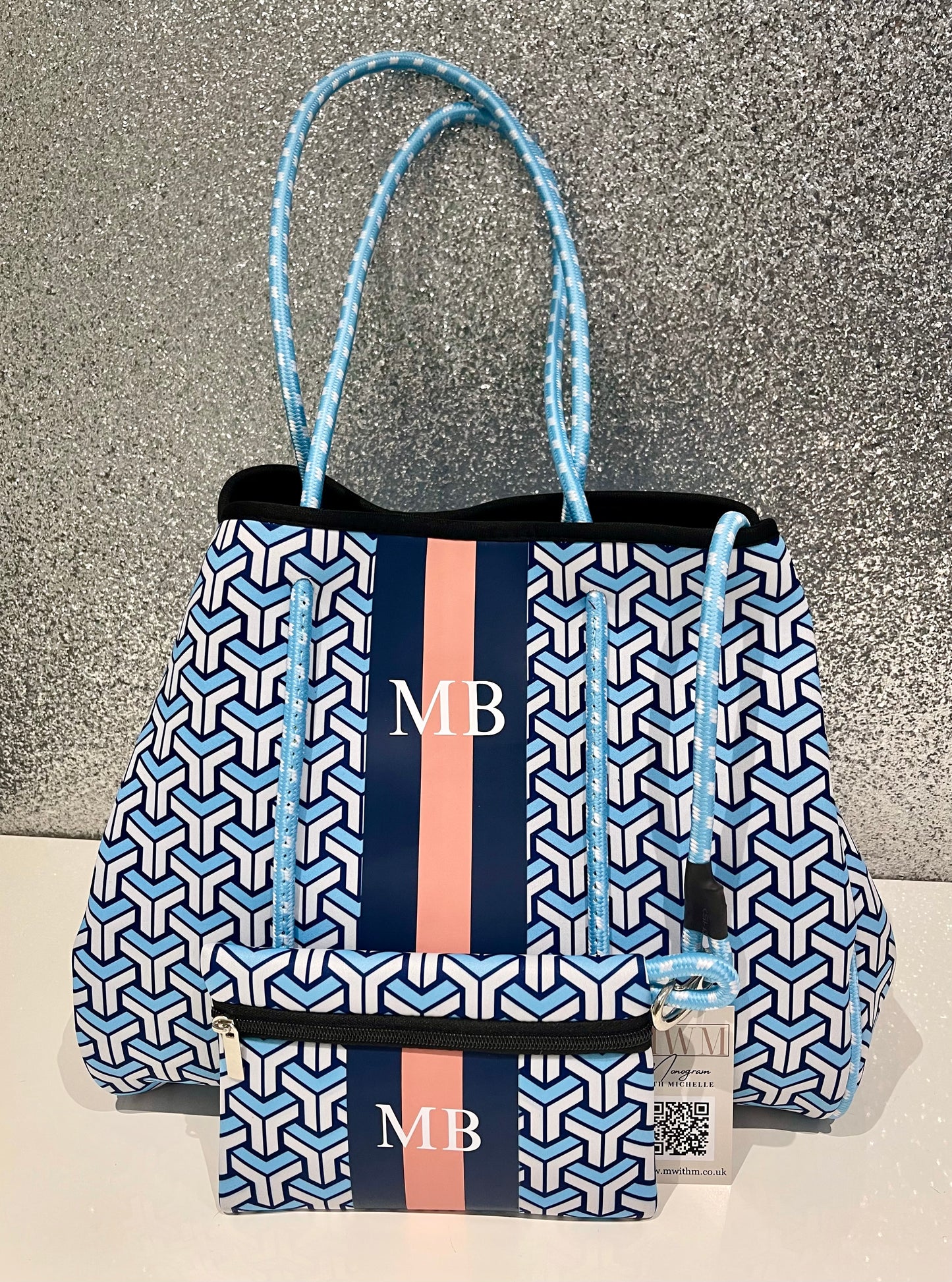 Neoprene tote bag set - The Santorini