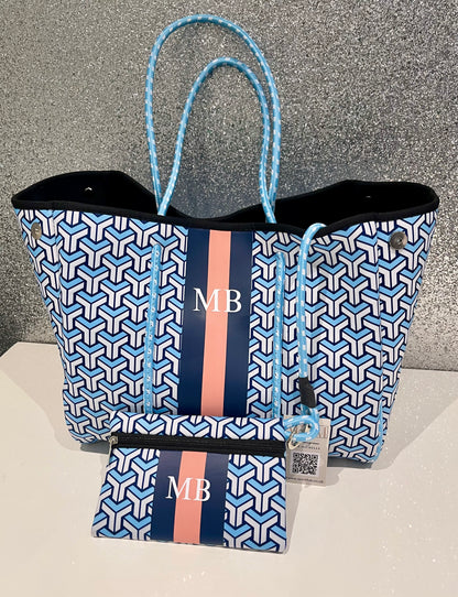 Neoprene tote bag set - The Santorini