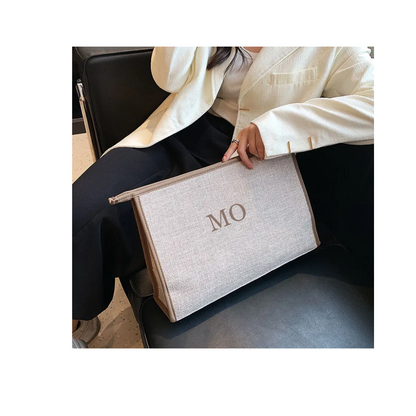large clutch/laptop bag in grey